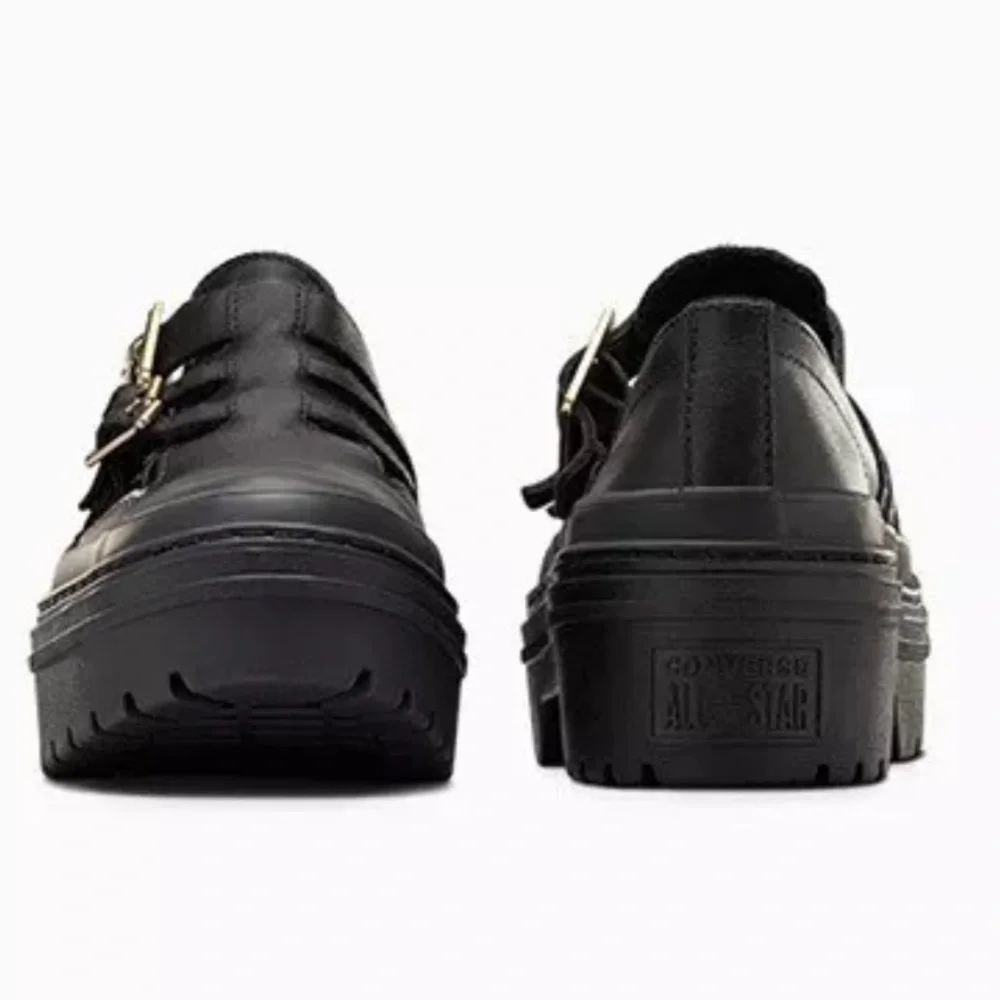 Converse Leather Platform Buckle Mary Jane Shoes